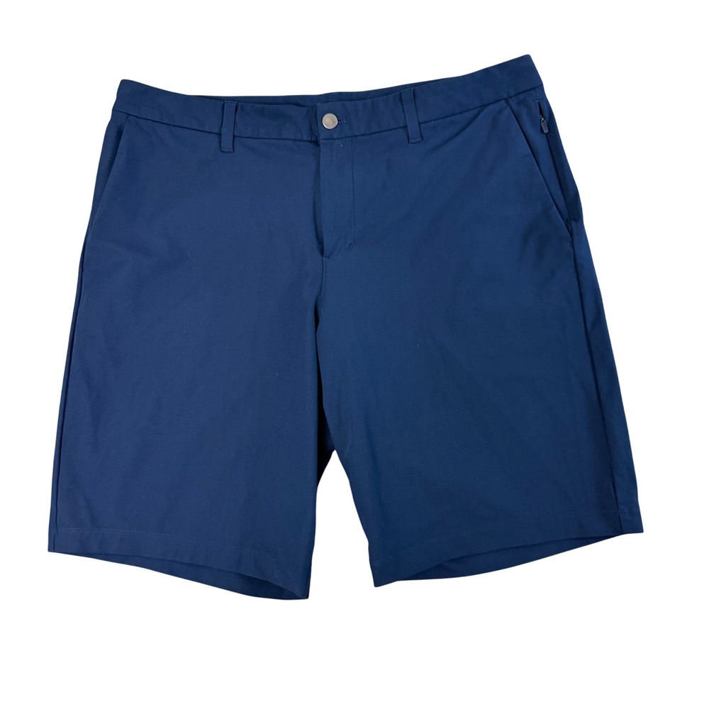 Lululemon Mens Commission Shorts Navy Blue Size 36 Technical Chino Pocket